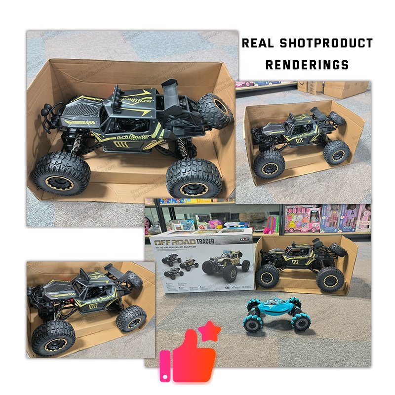AiJH 2.4G 50CM Big Rc Car 4WD High Speed Metal Truck Rc Auto 1:8 Rock Crawler Remote Control Climbing RC Car