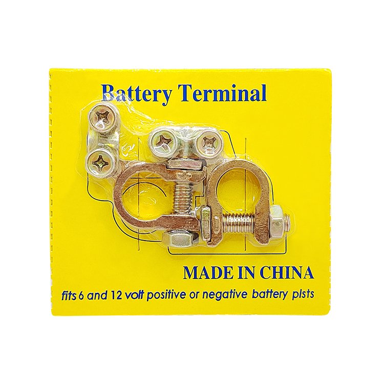 JZ Auto Battery Terminal 65-001 Clamp Connectors 2pcs Packing Copper Positive and Negative 65-001