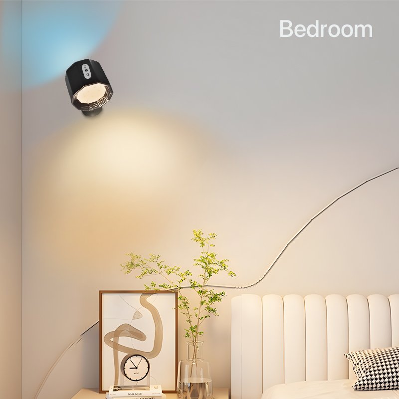 3 Brightness 3 Colors Cordless Wall Light Recharging Battery Operated Wall Mounted Lamp Rotate Magnetic Remote LED Wall Sconces