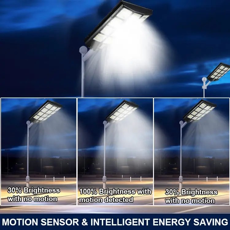 1200W 1500W 2000W Solar Street Lamp Ultra-high Power Outdoor ABS PC Large Capacity Battery All in One Solar LED Street Light