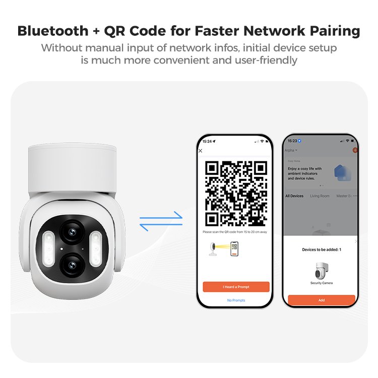 Arpha K16 Tuya APP Dual Lens Outdoor 2MP Motion Detection Battery Camera Low Power 2K Wifi Pan-Tilt PTZ Camera