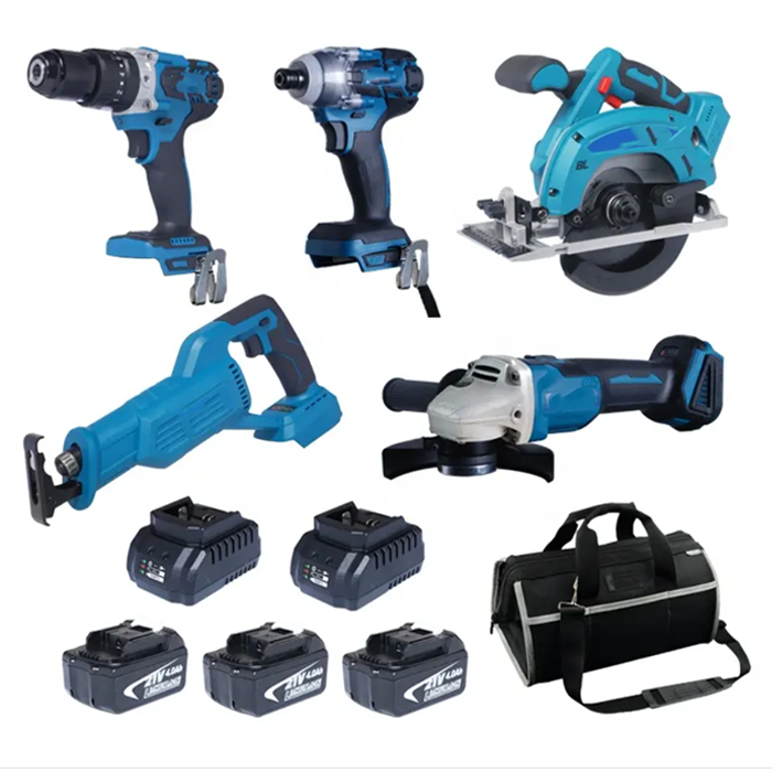 ZY Electrical Power Combo Kit Cordless Herramientas Drill Machine Set Other Hand Wrench Tool Box Set Tools Kit Tool Sets