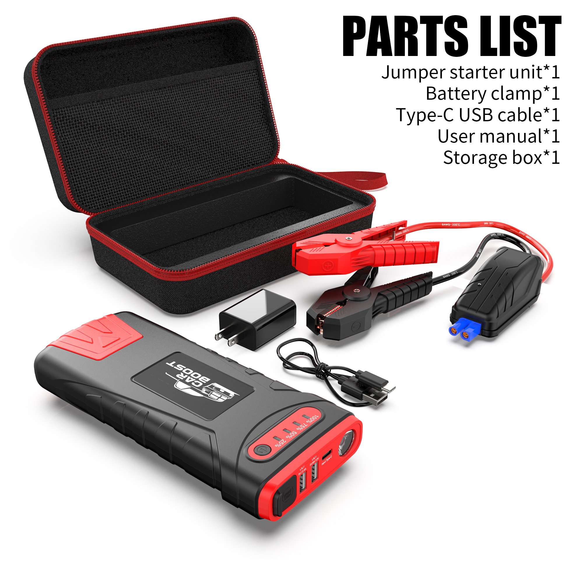 2024 New Arrival Hot 24000mah Auto Power Bank Booster Gp4000 Jump Starter 4000a Peak Cars Starter 12v Starter Jumper Car
