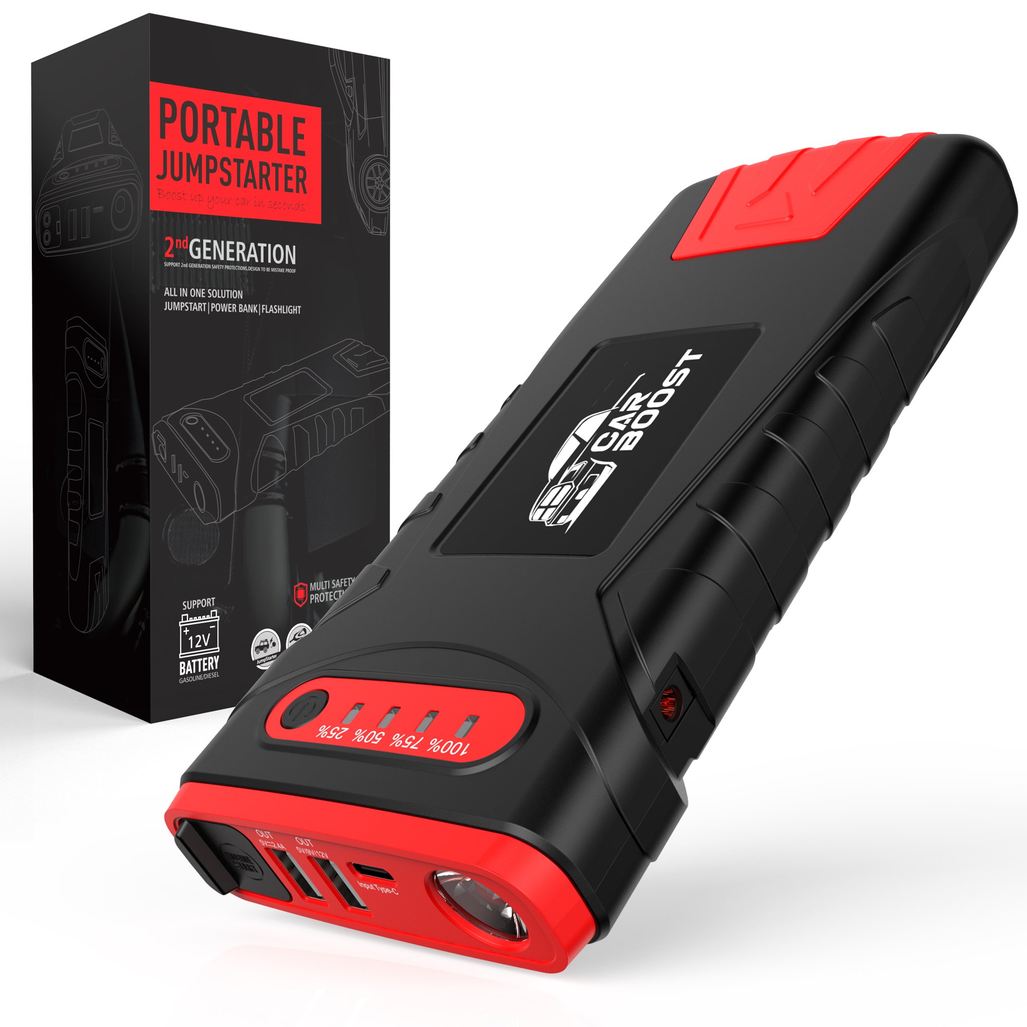 2024 New Arrival Hot 24000mah Auto Power Bank Booster Gp4000 Jump Starter 4000a Peak Cars Starter 12v Starter Jumper Car