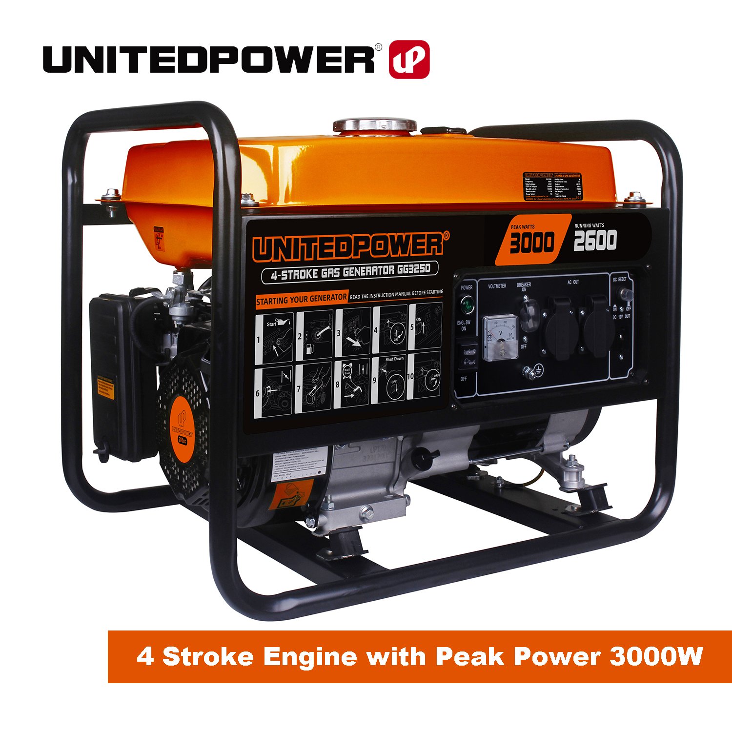 Generator Portable Power Petrol 3kw 3000w 3000watt Gasoline Generator 7.0hp