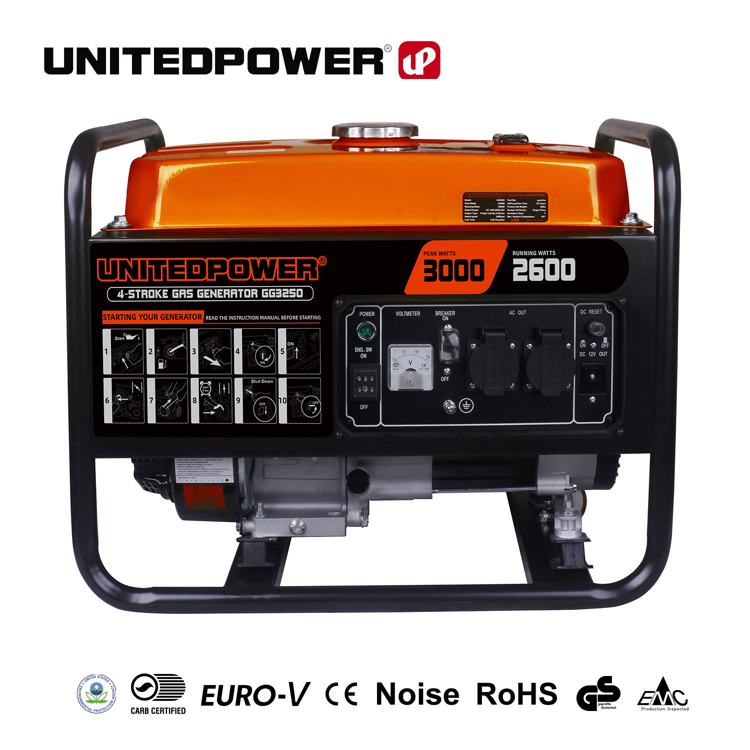 Generator Portable Power Petrol 3kw 3000w 3000watt Gasoline Generator 7.0hp