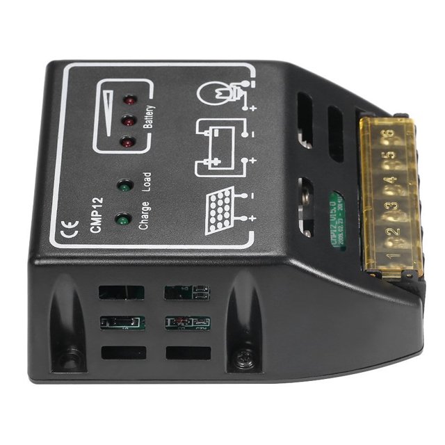 CMP12 10A Solar Charge Controller 12/24V Solar Panel Battery Charger Controller Auto Work Solar Batteries Charge Discharge