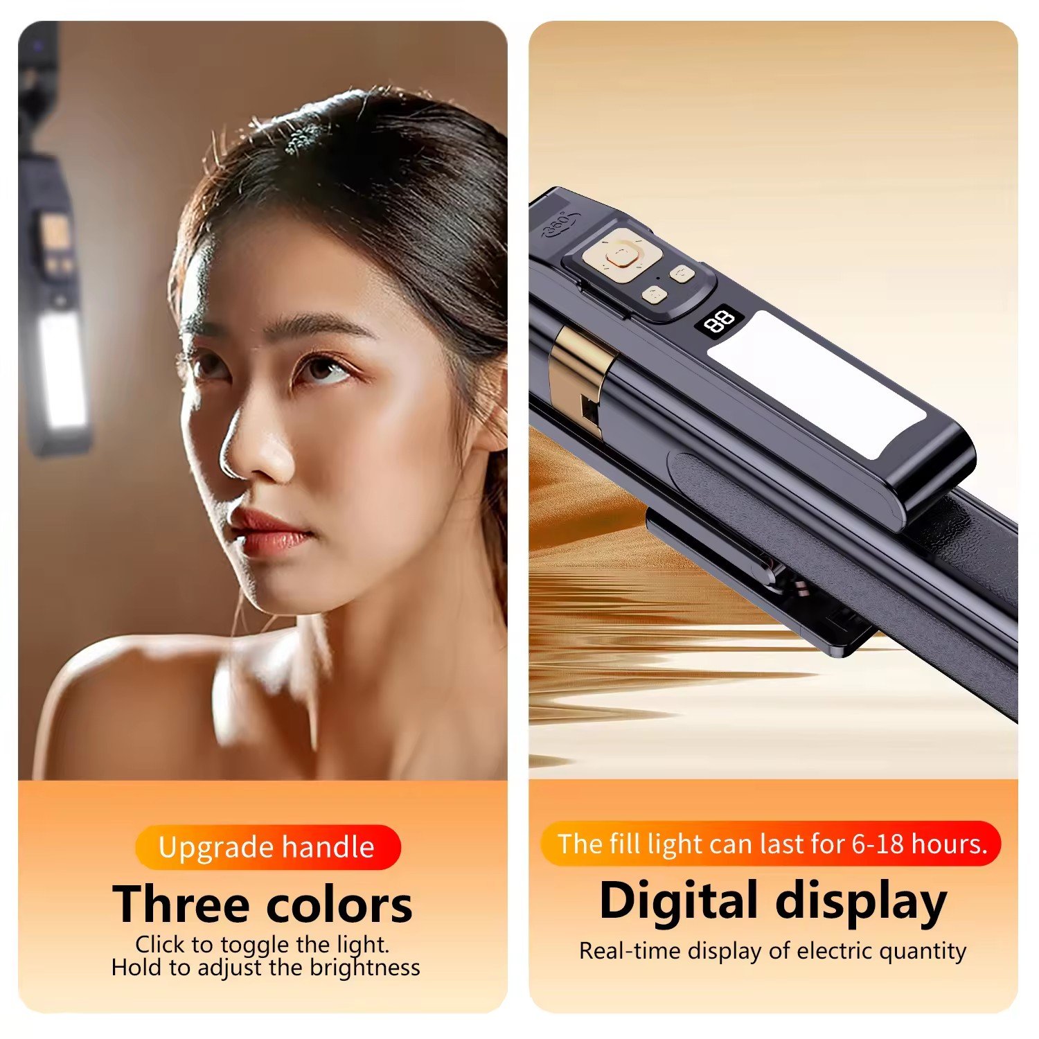 Original Factory 360° Face Tracking Selfie Stick 180CM Extended Height Rotation Tracking Gimbal with Fill Light Handle CL12