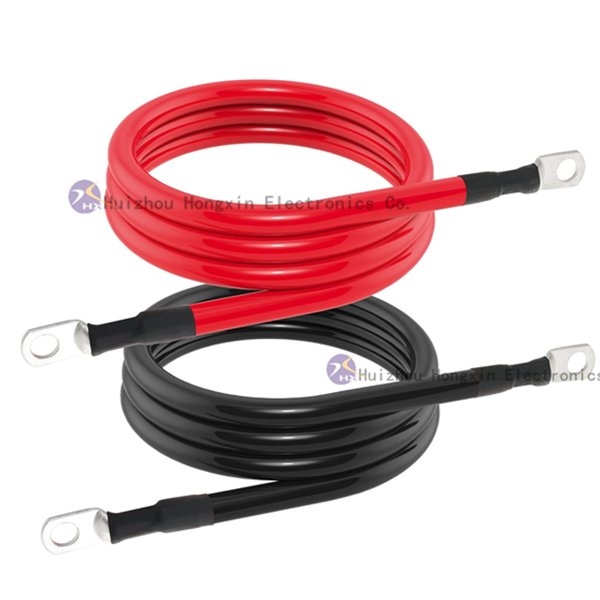 2/4/10 AWG Gauge Red + Black Pure Copper Battery Inverter Cables for Solar, RV, Auto, Marine Car, Boat