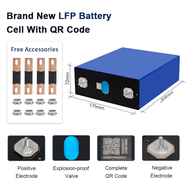 2024 EV New LF280K V3 3.2V Lithium Ion Akku 8000 Cycle Battery Cell 280Ah 310Ah 320Ah 280K LiFePo4 Solar Power