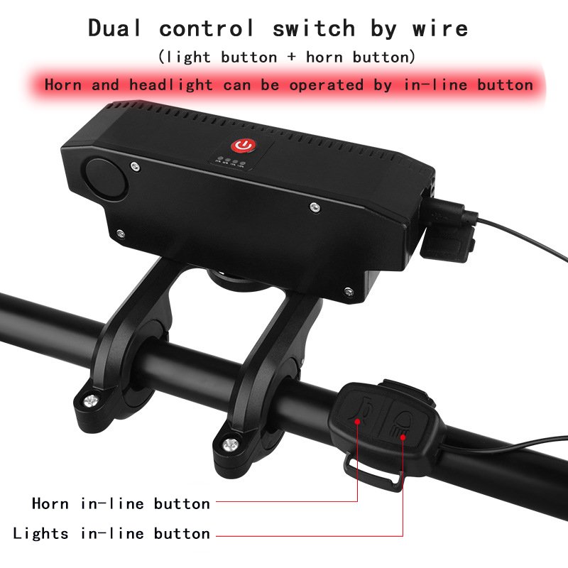 Waterproof USB Charging Bicycle Horn 130dB Headlights Night Riding Bike Cycling Accessories with Power Supply from Battery