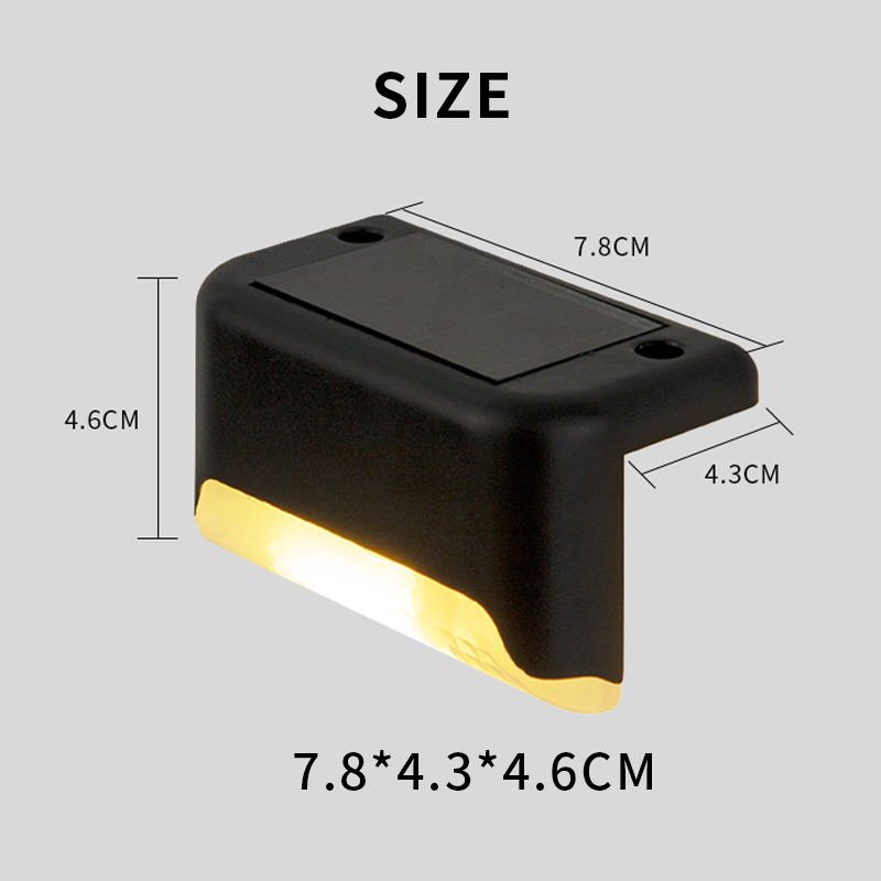 High Quality IP44 ABS Solar Panel Deck Light Battery Powered Waterproof 1 LED DC 1.2V Light for Outdoor Staircase & Garden