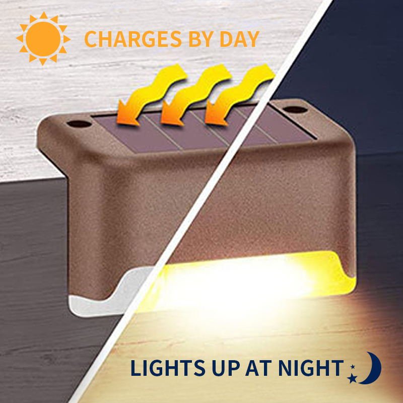High Quality IP44 ABS Solar Panel Deck Light Battery Powered Waterproof 1 LED DC 1.2V Light for Outdoor Staircase & Garden