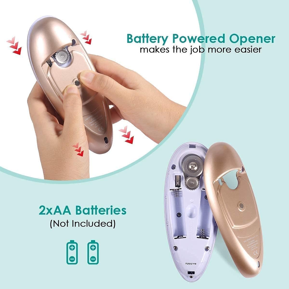 Custom Hands Free Food-Safe Battery Operated Electric Can Openers With Logo Wholesale Automatic Electric Can Opener