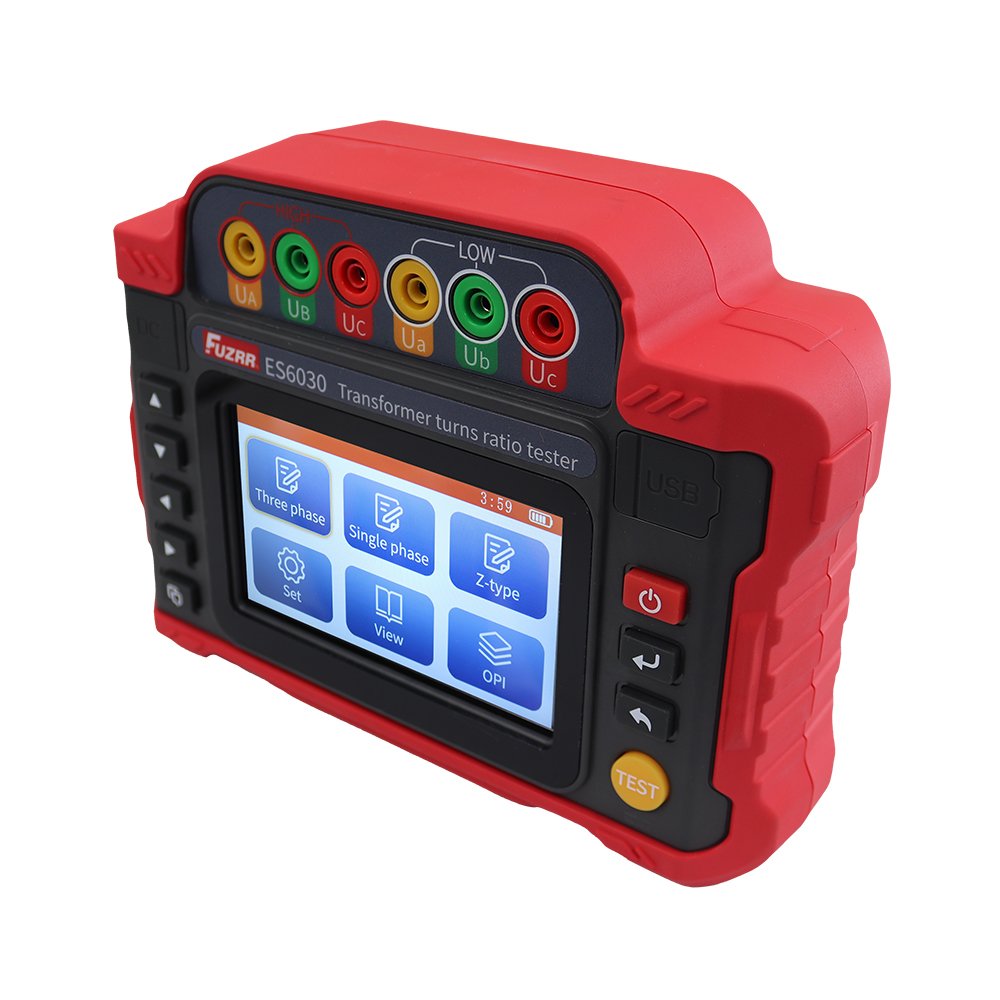 FUZRR ES6030 TTR Tester Voltage Transformer Winding Ration Tester Transformer Turns Ratio Tester