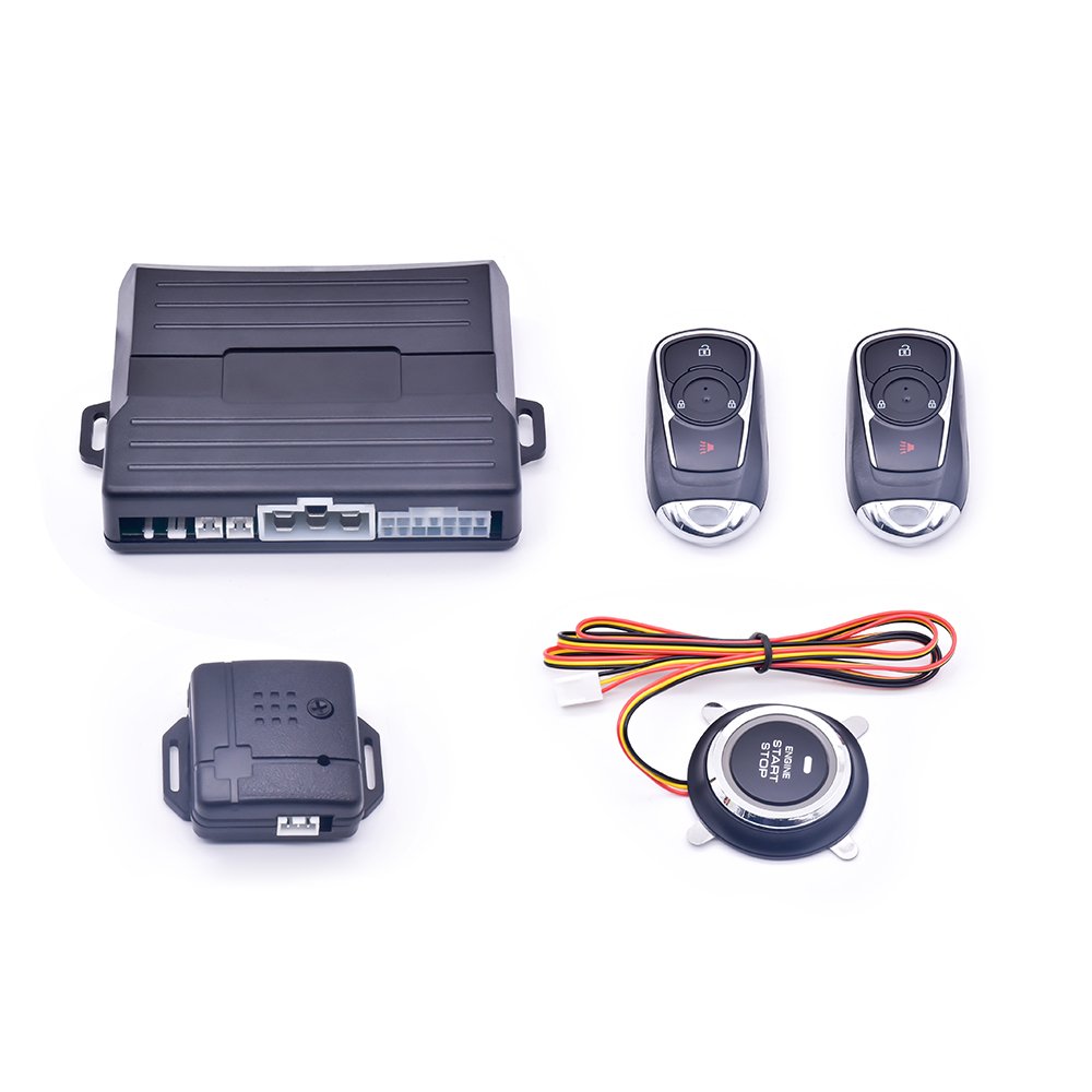 PKE One-Way Remote Start Alarm System with App Control Push Button Start