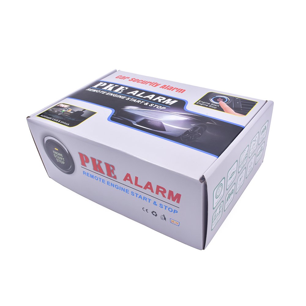 PKE One-Way Remote Start Alarm System with App Control Push Button Start