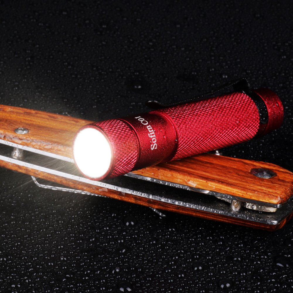 Sofrin Aluminum Alloy Led Flashlight Keychain1.5V AAA Battery