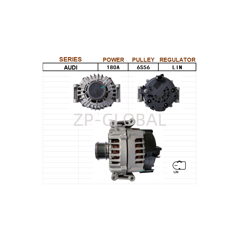 Car Parts Alternative Ac Alternator Generator 06H 903 017K for Audi A4L2.0T/Q5 (13 Models)