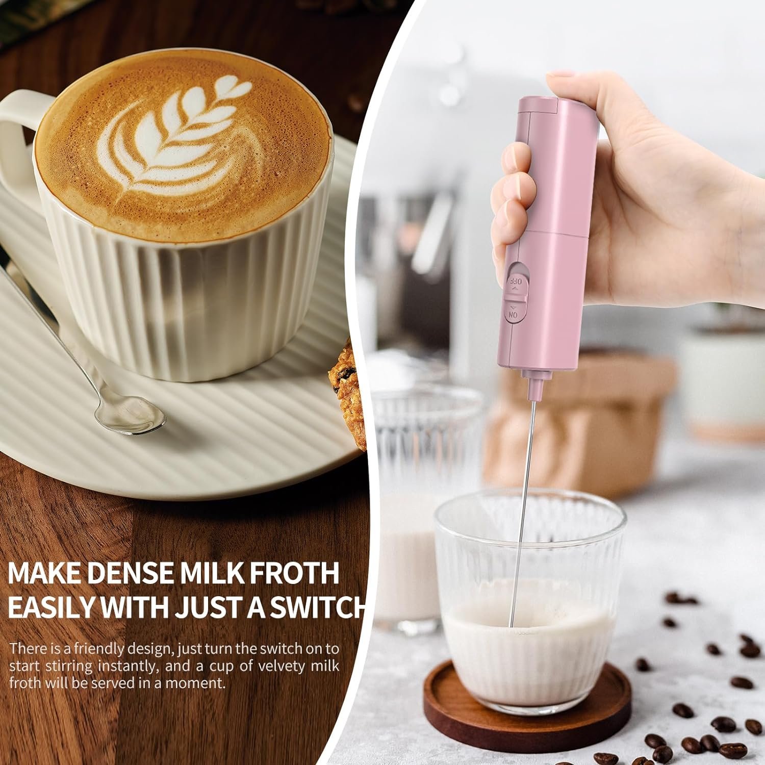 Battery Automatic Milk Foamer Custom Milk Frother Handheld Coffee Frother Coffee Mixer Frother for Coffee
