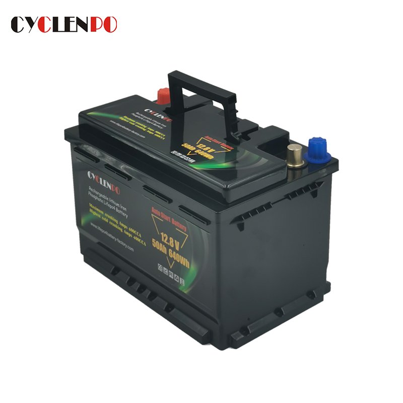 Factory Price Lifepo4 50ah 12 Volt Lithium 400 Cold Cranking Amp Battery for Starting Cars Trucks