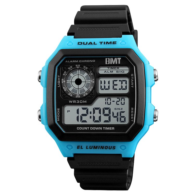 Stainless Steel Fashion Men's and Women's 40m Waterproof Electronic Watch LED Sports Leisure Men's and Women's Digital Watch