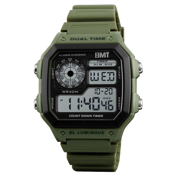 Stainless Steel Fashion Men's and Women's 40m Waterproof Electronic Watch LED Sports Leisure Men's and Women's Digital Watch