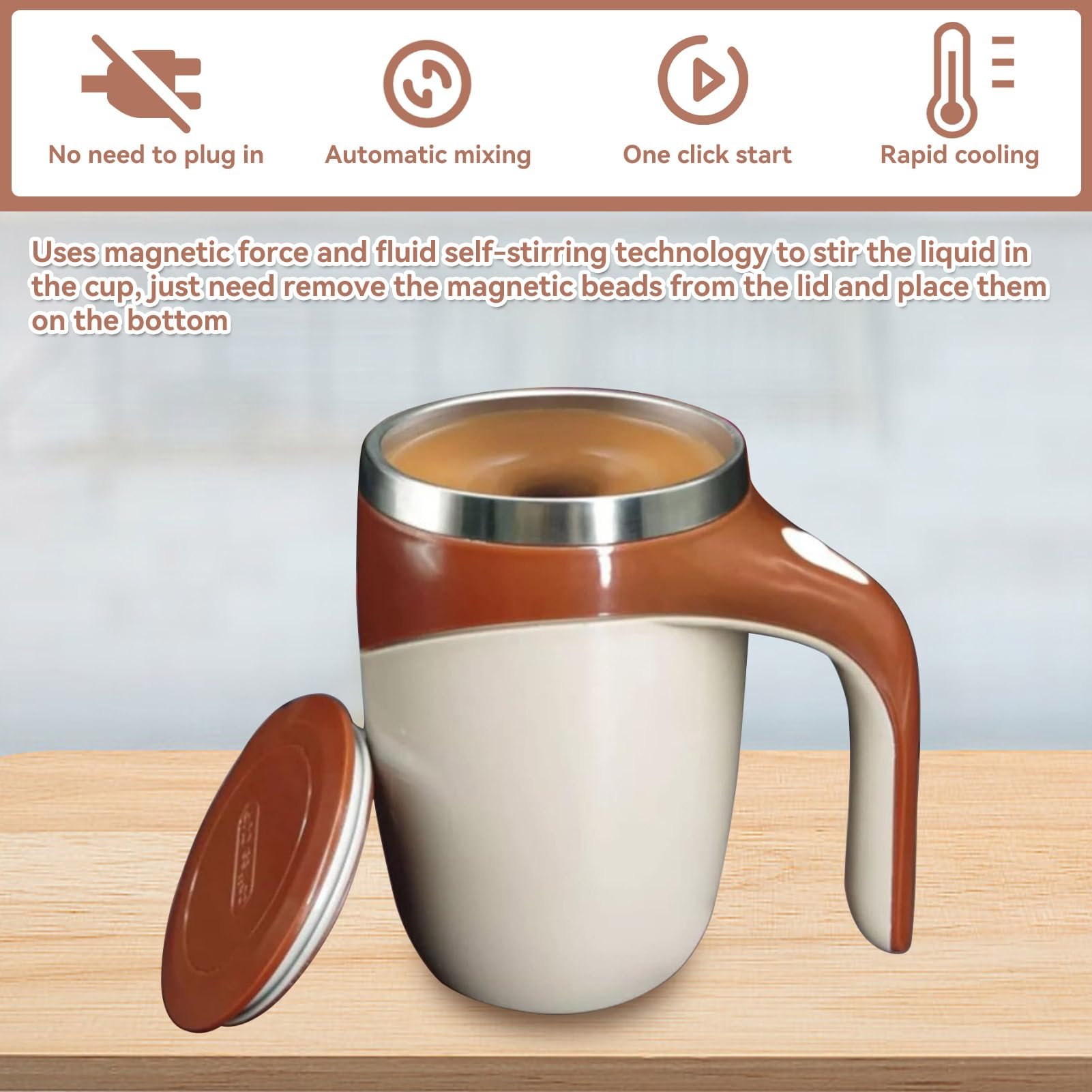 Battery USB Rechargeable Coffee Cup Self Stirring Mug Mixing Coffee Cup Self Stirring Coffee Mug