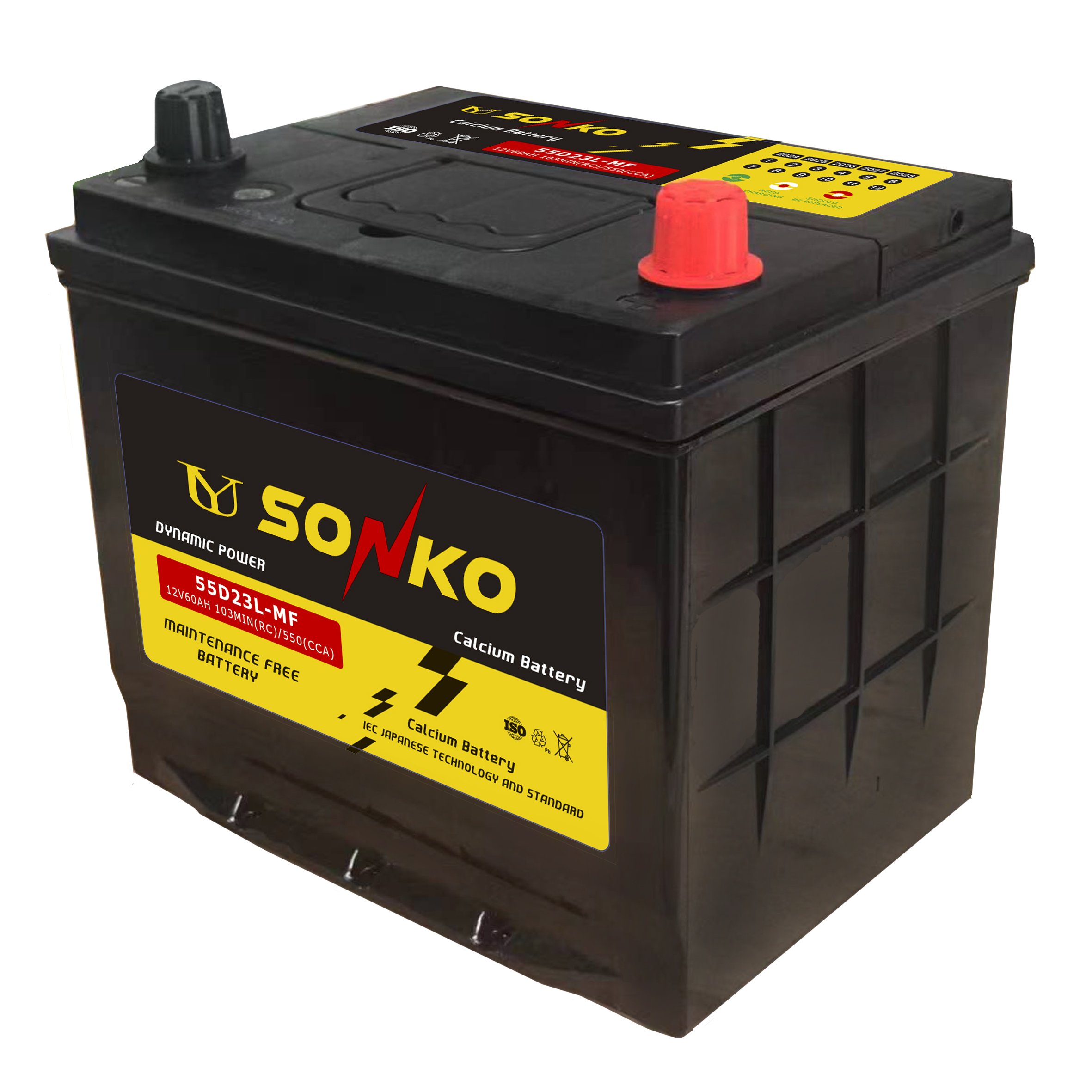 Car Starting Battery 12V 55AH Import Lead Acid High Quality Auto Battery for Cars