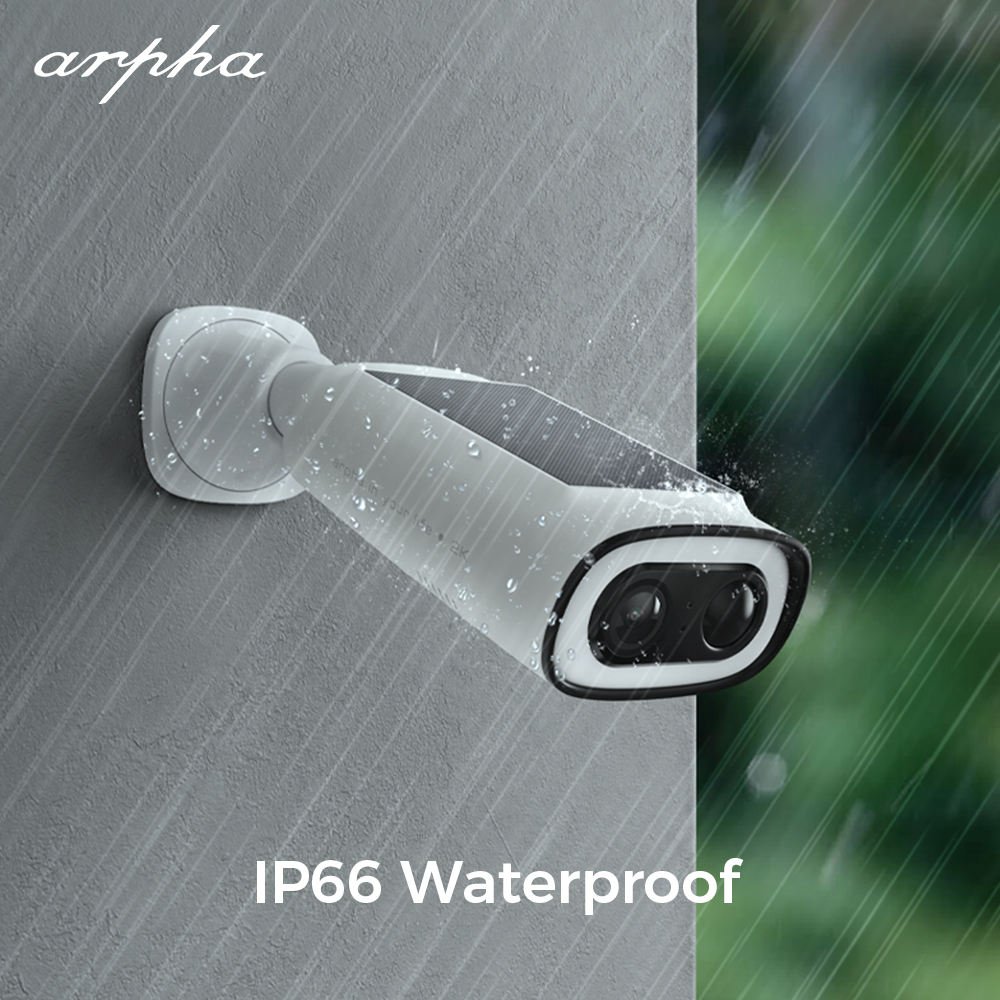 Arpha K06 2k 3MP Solar Panel Low Power Battery Powered Wifi Network Camera Wireless Outdoor AI Bullet IP Camera