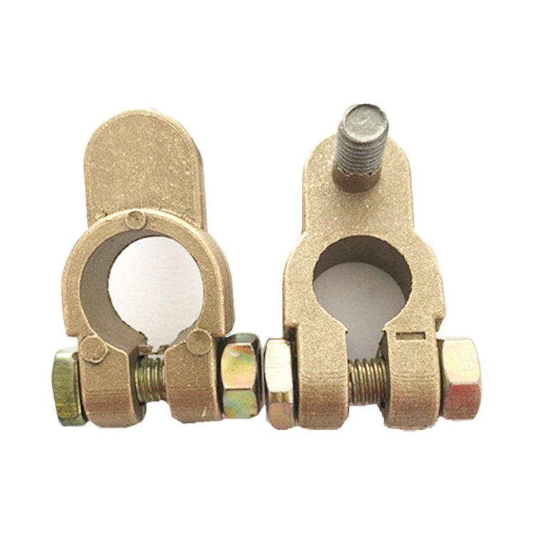 Car Pure Brass Battery Terminal Clamp with Screw