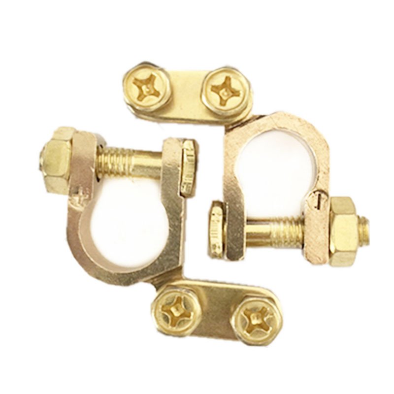 Car Pure Brass Battery Terminal Clamp with Screw