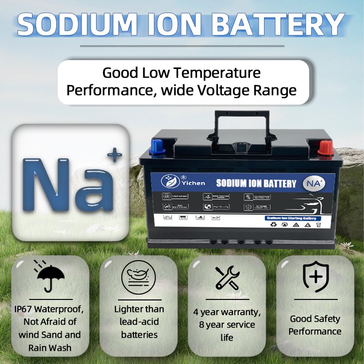 12v 70Ah Sodium Ion Car Starting Cranking Batteries New Technology High CCA 1500 -30 Low-temperature Resistance Auto Battery