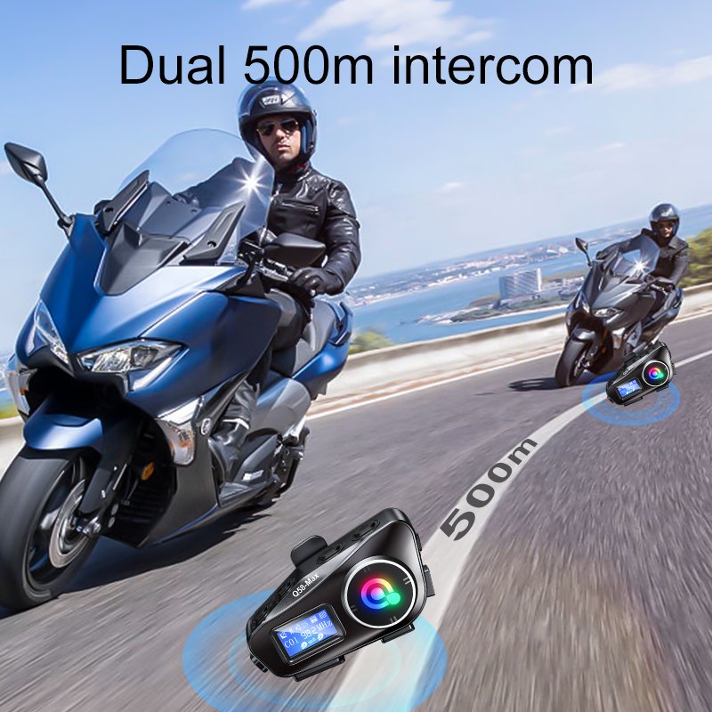High Quality Q58MAX Waterproof Wireless Two Way Intercom System for Motorcycle Helmet Headphone Ce/fcc Music Sharing Headset