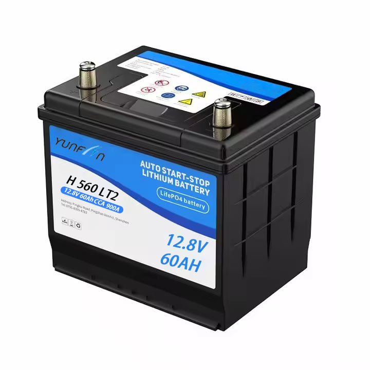 Car Auto Start-Stop Battery Lithium-Ion Lightweight Design 12.8V 60ah High-Performance Car Battery