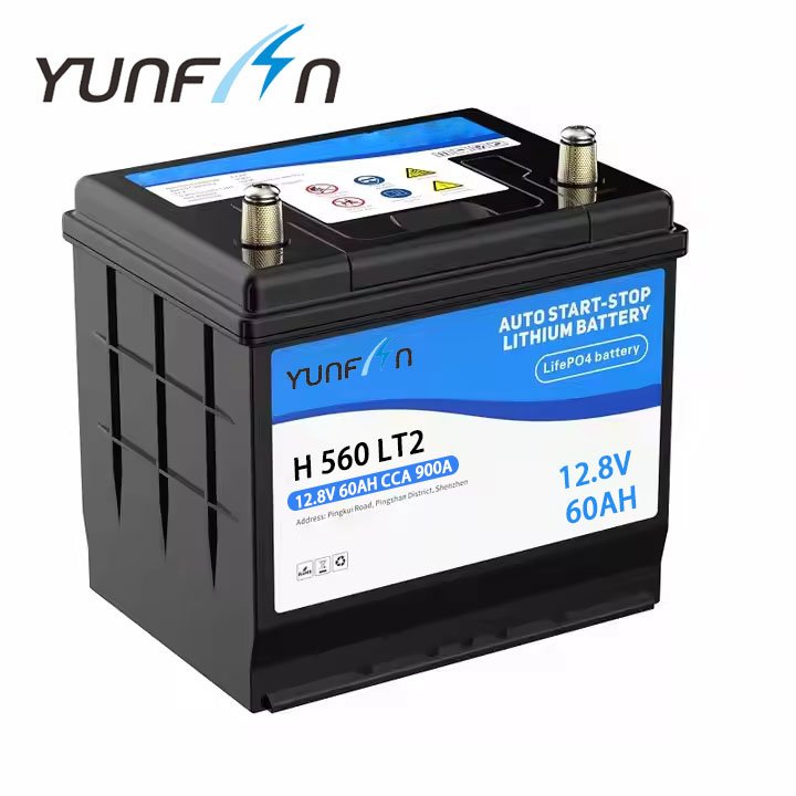 Car Auto Start-Stop Battery Lithium-Ion Lightweight Design 12.8V 60ah High-Performance Car Battery