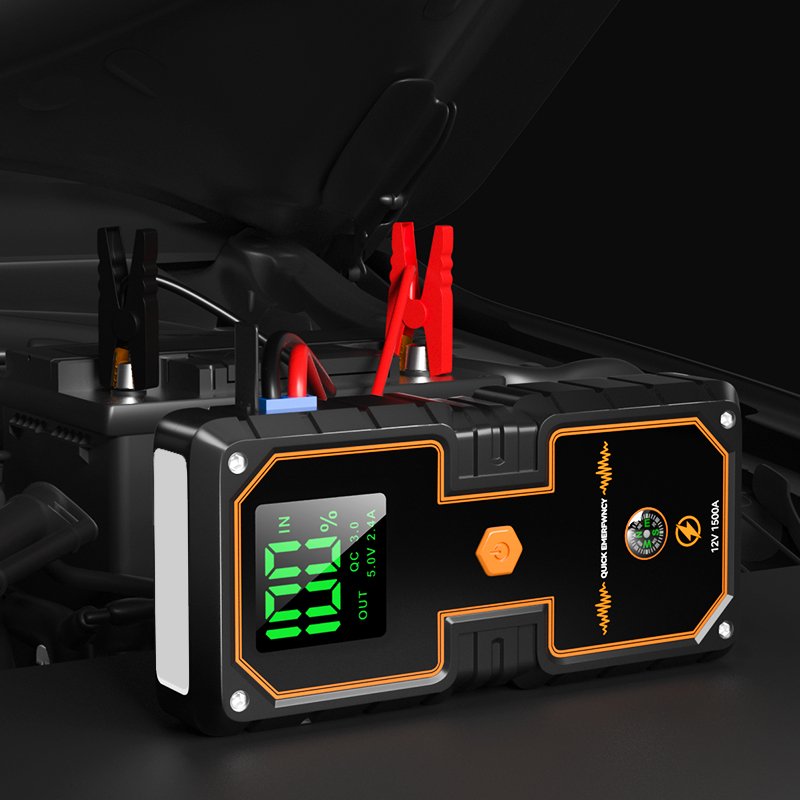 1pc Portable 12V Auto Starting Device Car Jump Starter Battery Power Bank Emergency Booster for Petrol Diesel Motorcycle 1000a