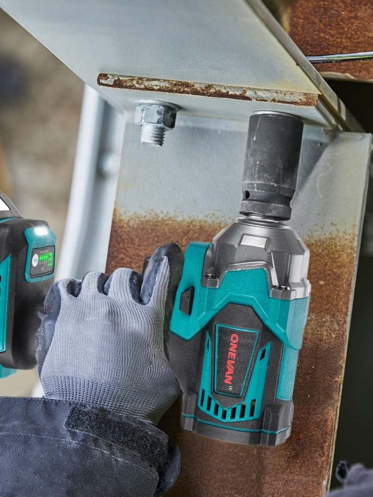 ONEVAN 1200N.M Brushless Electric Impact Wrench 3 Funtion 1/2 Inch Cordless Screwdriver Electric Drill for Makita 18V Battery