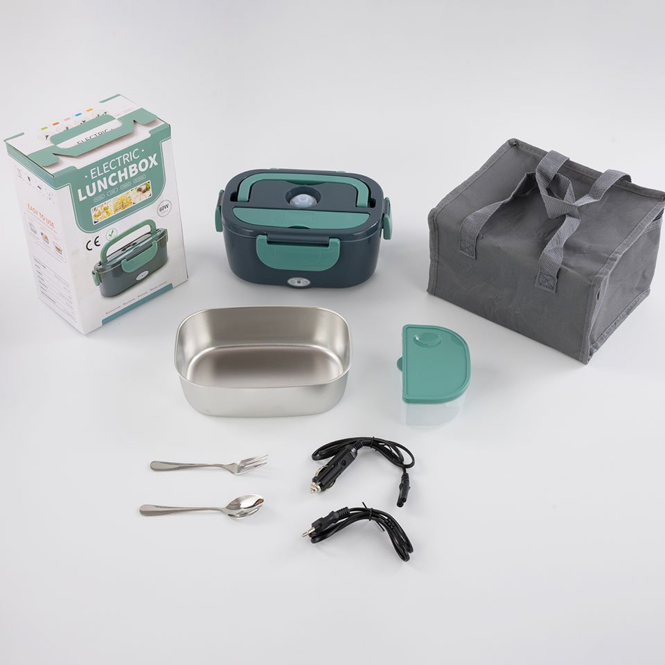 Multifunctional Stainless Steel Electric Lunch Box Travel Home Mini Electronic Heating Lunch Box Food Warmer Lunch Box