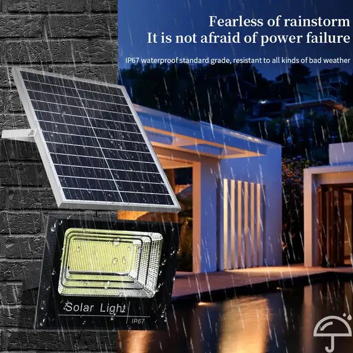 ROHS Certified 300W Solar LED Flood Light Aluminum Glass IP65 Solar Flood Light for Garden Landscape Warehouse