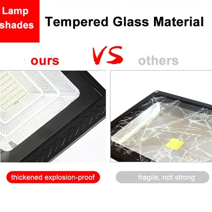 ROHS Certified 300W Solar LED Flood Light Aluminum Glass IP65 Solar Flood Light for Garden Landscape Warehouse