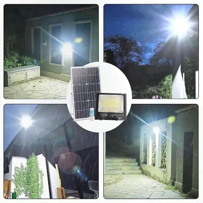 ROHS Certified 300W Solar LED Flood Light Aluminum Glass IP65 Solar Flood Light for Garden Landscape Warehouse
