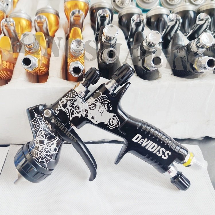 Skull Pattern Alternative Personalized Cool Professional Automobile Car Refinish Coatings Spray Gun