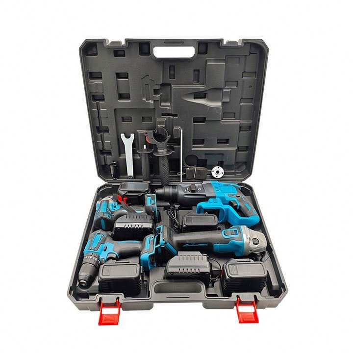 Big Discount Sales Combo 4 Kits 21v Volt Cordless Power Tools 1 Set DIY Battery Drills Minimum Order 1 Set