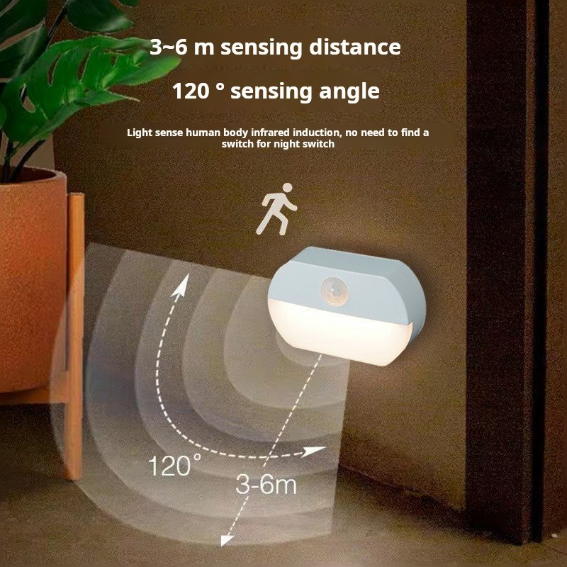 Wall Mounted Motion Sensor LED Battery Lamp Transparent Luminescent Cabinet Lamp