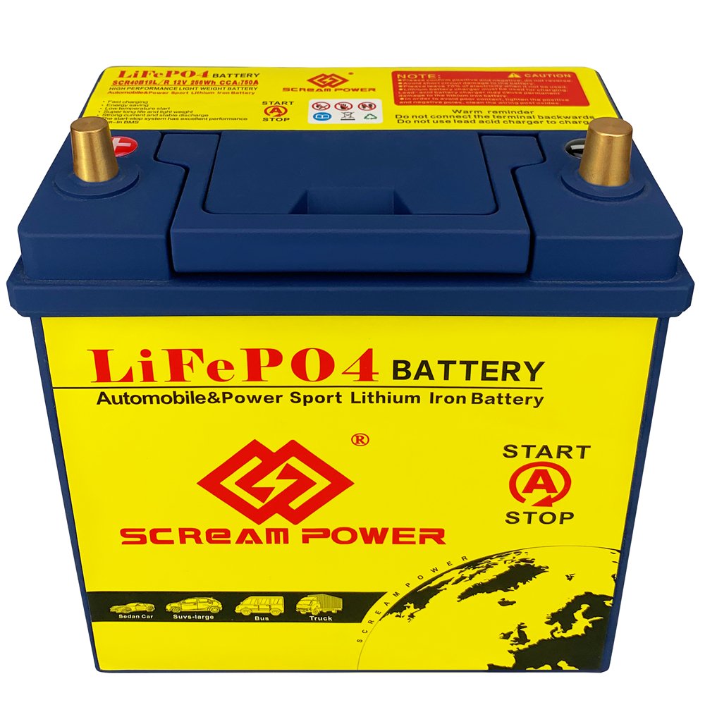 TCBWORTH Cheap Price 40B19 Car Engine Starter Battery Deep Cycle 12V 20Ah Car Start Lifepo4 Auto Battery 50CCA
