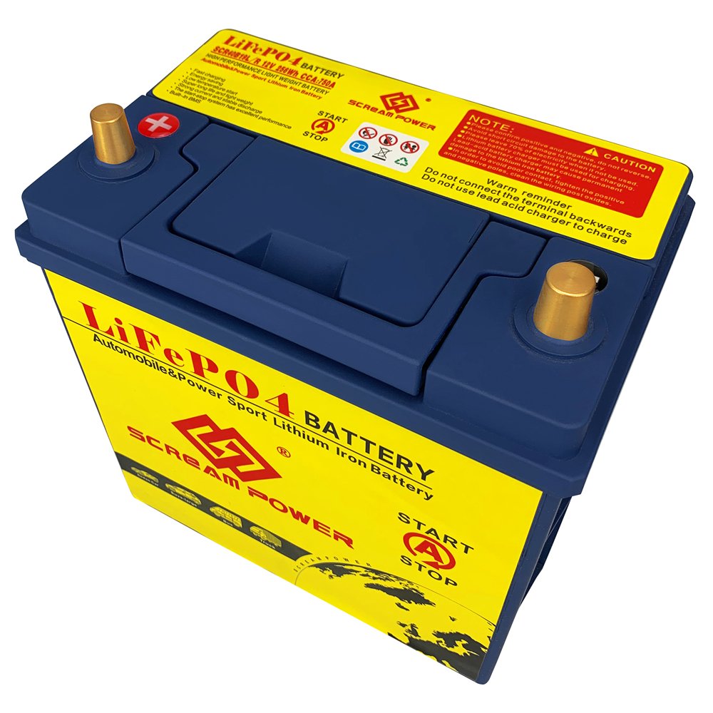 TCBWORTH Cheap Price 40B19 Car Engine Starter Battery Deep Cycle 12V 20Ah Car Start Lifepo4 Auto Battery 50CCA