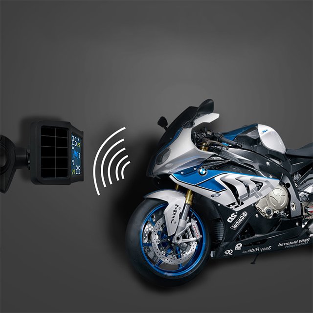 New Products Waterproof Solar Charging Auto Tire Pressure Monitoring TPMS Tool for Motorcycles