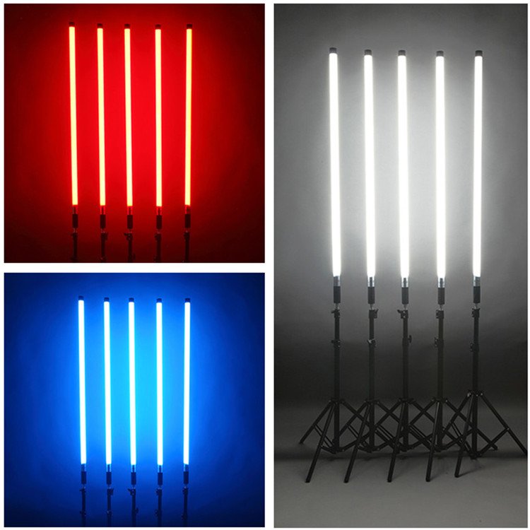 RGB Tube Light LED Full Color Portable Video Light with Remote Control 2700K-6500K CCT 500 Light Effects Rechargeable Battery