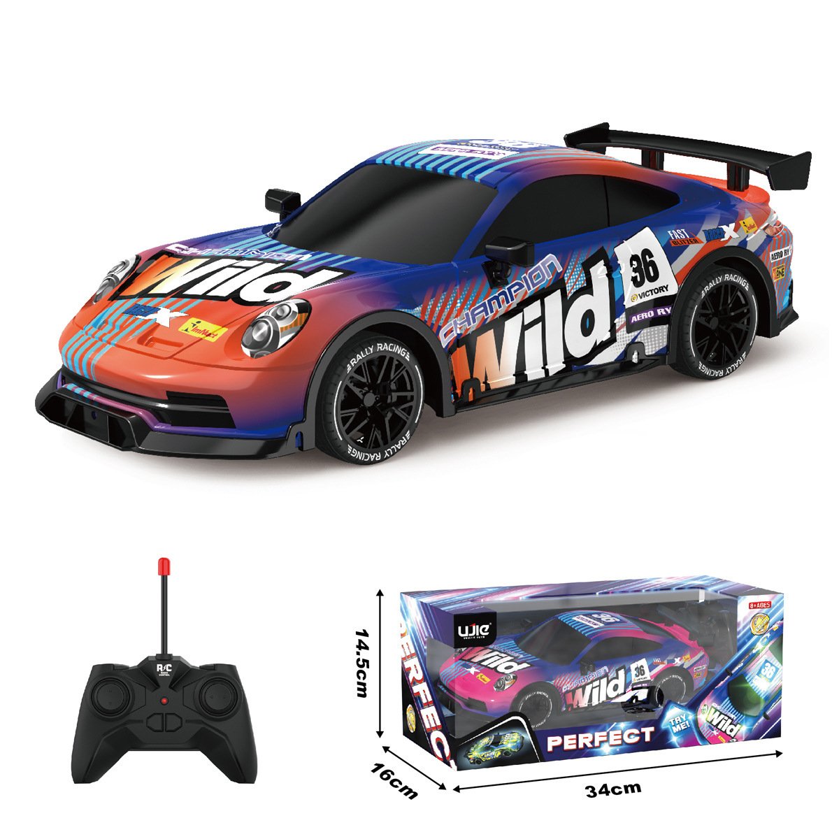 Yubon Wholesale 1:18 Simulation Alloy Model Car Drift Racing Car with Lights Rc Auto 8 Colors Children's Remote Control Car Toy
